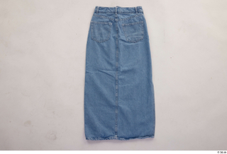 Ashley Clothes  330 blue long denim skirt split side…